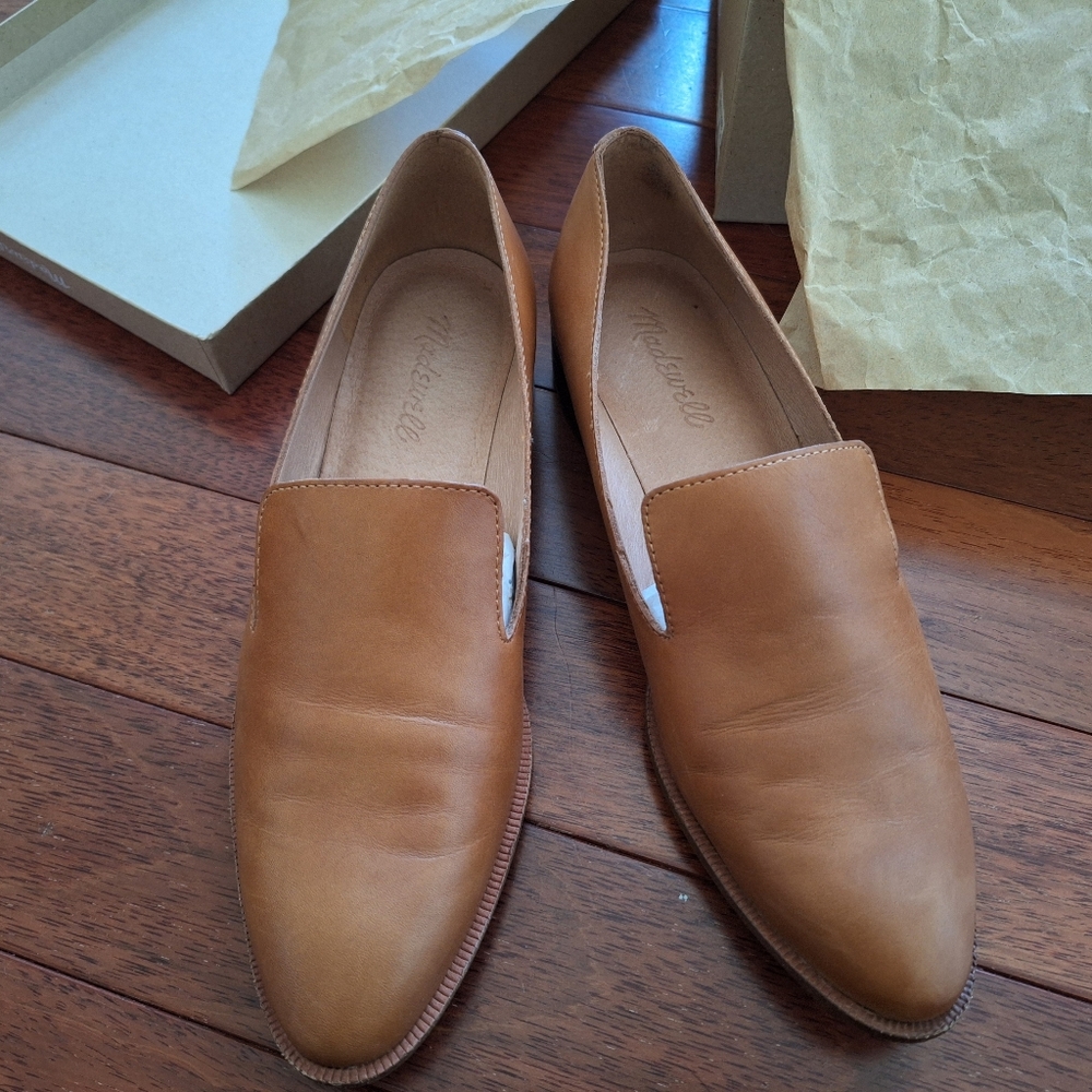 Women's Tan Leather Loafers